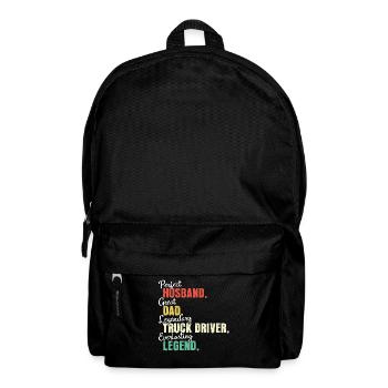 Truck Driver Dad - Backpack - black - Front