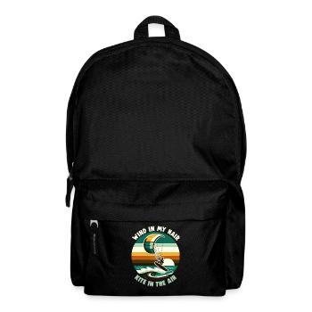 Kitesurfing Wind in my hair kite in the air - Backpack - black - Front