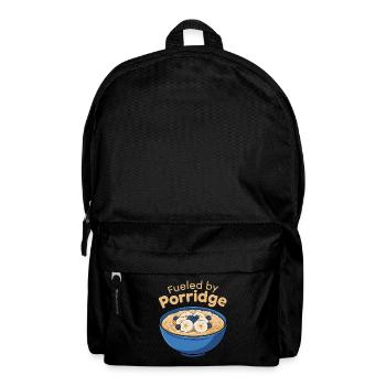 Lustiger Porridge Gesundes Essen Haferflocken Frühstück - Rucksack - Schwarz - Vorne