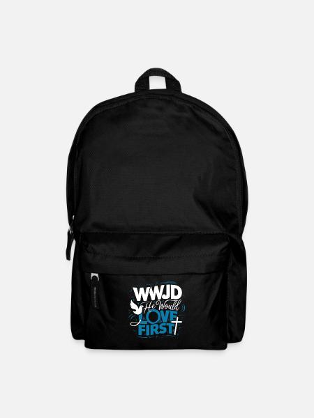 WWJD HWLF Jesus würde den Ersten Christen lieben - Rucksack - Schwarz