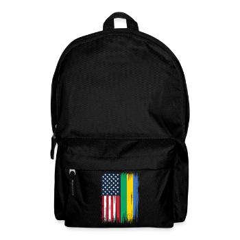 Racines gabonaises et drapeau américain du Gabon - Sac à dos - noir - Devant