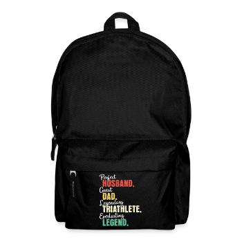 Triathlet Papa - Rucksack - Schwarz - Vorne