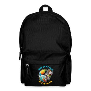 Kitesurfing Wind in my hair kite in the air - Backpack - black - Front