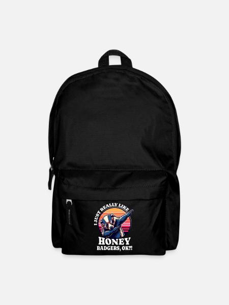 Ich Liebe Honigdachs Spruch - Rucksack - Schwarz