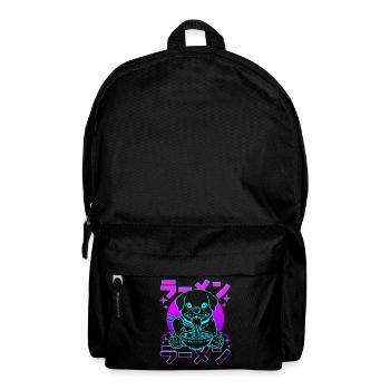 Retro Kawaii Ramen Dog Rottweiler - Backpack - black - Front