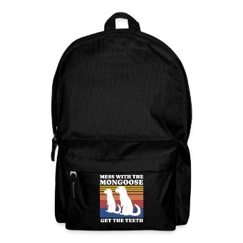 Mongoose Saying - Backpack - black - Front