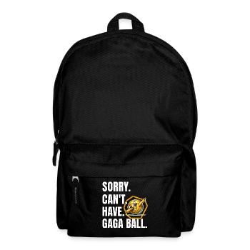 Lustiger Gaga Ball Spruch - Rucksack - Schwarz - Vorne