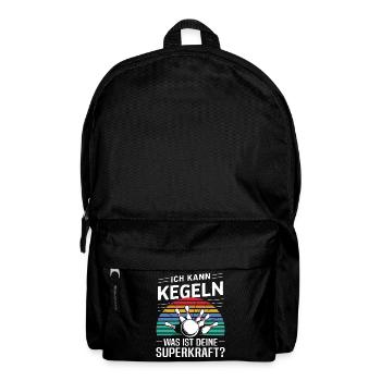 I can bowl, what's your superpower, bowler - Backpack - black - Front