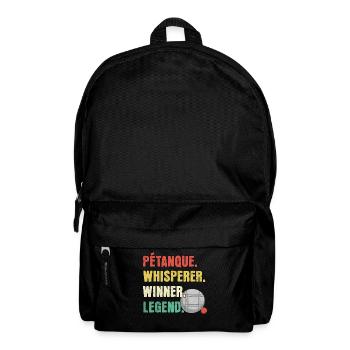 Petanque Flüsterer Petanque Legende - Rucksack - Schwarz - Vorne