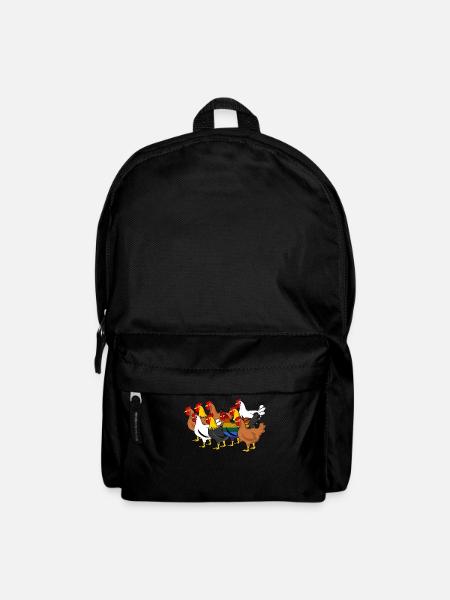 LGBT Gay Chicken Lesbian Rainbow Flagge - Rucksack - Schwarz