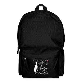 Vino Wine Glass Wine Drinker Red Wine - Backpack - black - Front