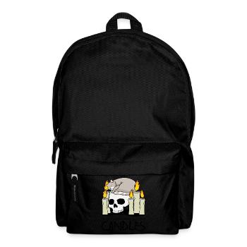 bougie chat bougie crâne bougies - Sac à dos - noir - Devant