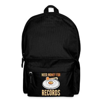 Player Disk Jockey Music Vinyl Record - Rucksack - Schwarz - Vorne