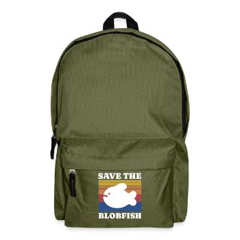 Save Blobfish - Backpack - olive green - Front