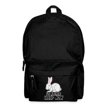 Lapin Fatigué Dormir Lapin Sieste Sommeil - Sac à dos - noir - Devant