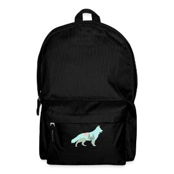 White Shepherd Dog Forest Outdoor - Rucksack - Schwarz - Vorne