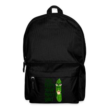 Grumpy Cucumber Middle Finger Coffee - Rucksack - Schwarz - Vorne