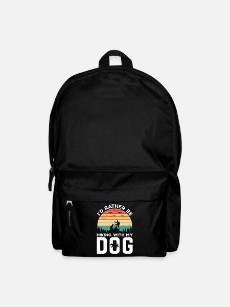 Ich werde lieber mit meinem Hund wandern Hund Liebhaber & Wandern - Rucksack - Schwarz
