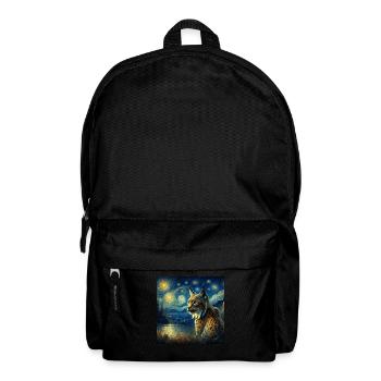 Iberischer Luchs Starry Night - Rucksack - Schwarz - Vorne