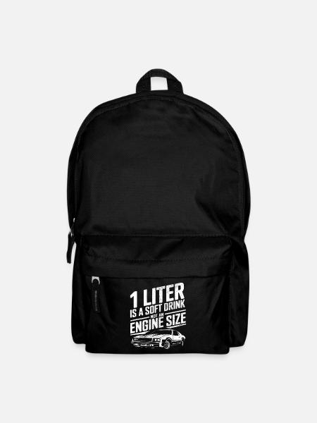 1 Liter is a Soft Drink not an Engine Size Motor E - Backpack - black