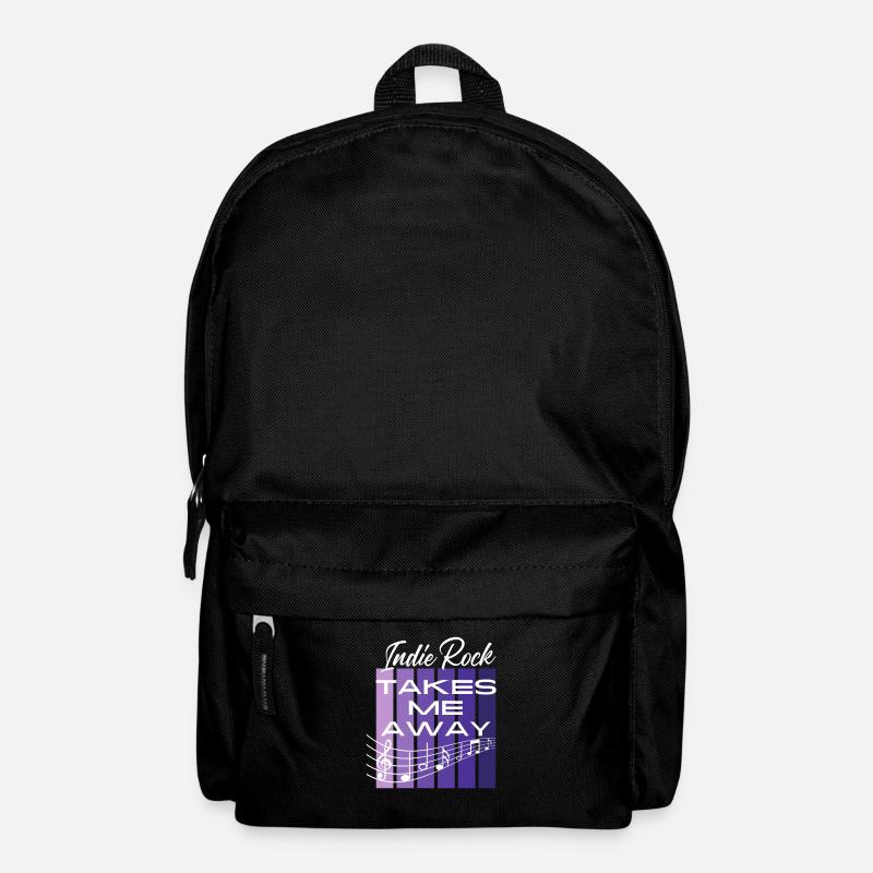 Indie Rock Takes Me Away Retro Music Lover - Backpack - black