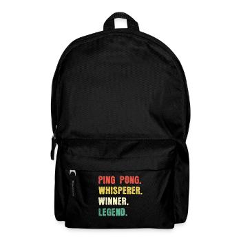 Ping Pong Whisperer Légende du Ping Pong - Sac à dos - noir - Devant