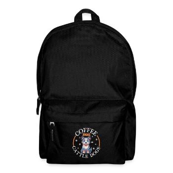 Kaffee und Australian Cattle Dog - Rucksack - Schwarz - Vorne