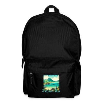 Jeju Insel Korea Sommer Urlaub Strand Grunge - Rucksack - Schwarz - Vorne