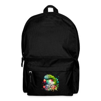 Motif Perruche Moine - Sac à dos - noir - Devant