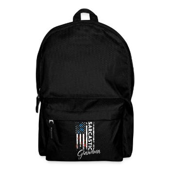 Sarkastischer Oma - Rucksack - Schwarz - Vorne