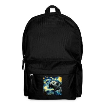 Graupapagei Starry Night - Rucksack - Schwarz - Vorne