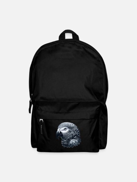 Graupapagei - Rucksack - Schwarz