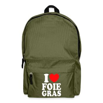 Christmas I Love Foie Gras Cuisine - Backpack - olive green - Front