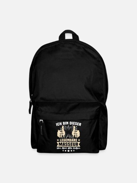 Masseur Sprüche - Rucksack - Schwarz