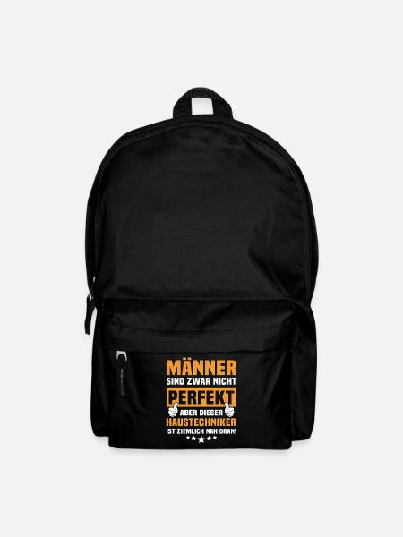 Lustige Haustechniker Sprüche - Rucksack - Schwarz