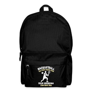Funny Racquetball Saying - Backpack - black - Front