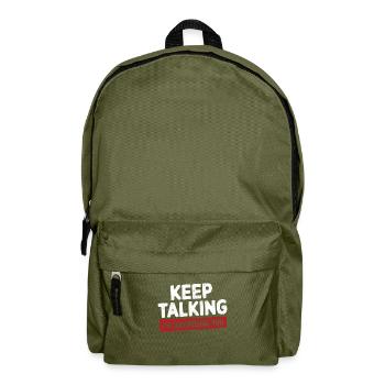 Keep talking I'm diagnosing you Funny Psychology - Backpack - olive green - Front