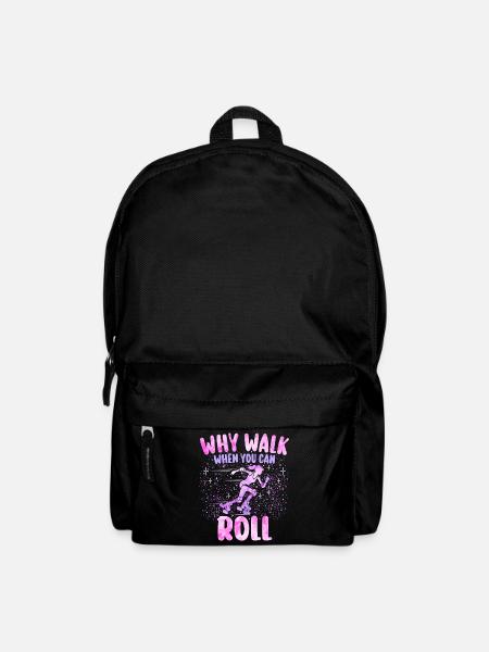 Mädchen Roller Skater Frau Roller - Rucksack - Schwarz