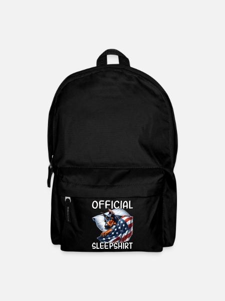 Dobermann US Schlafshirt - Rucksack - Schwarz