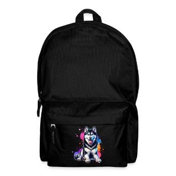 Schlittenhund Geschenk Husky - Rucksack - Schwarz - Vorne