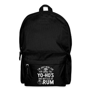 Je suis juste ici pour les Yo-Ho’s et les bouteilles de rhum Sea - Sac à dos - noir - Devant