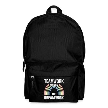 Teamwork lässt den Traum wahr werden - Rucksack - Schwarz - Vorne
