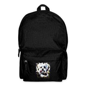 Malteser Süß - Tiermotiv Kunst Tier Malteser - Rucksack - Schwarz - Vorne