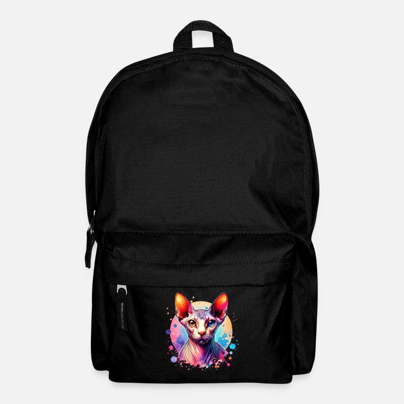 Sphynxkatze Motiv - Rucksack - Schwarz