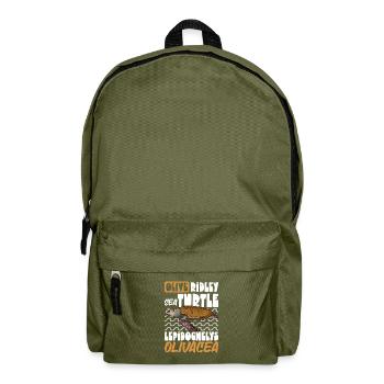 Pazifische Ridley-Schildkröte - Rucksack - Olivgrün - Vorne