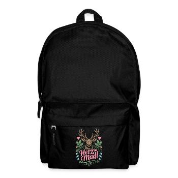 Hirsch - Herzmadl - Festzelt, Bier und Gaudi - Rucksack - Schwarz - Vorne