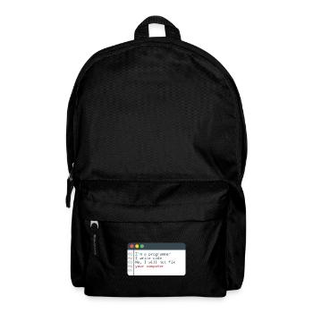 Programmierer HTML Computer Coder Codierung Programmierung - Rucksack - Schwarz - Vorne