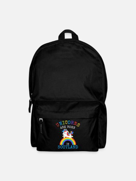 Unicorns are born in Scotland.Scottish Unicorn Kid - Backpack - black