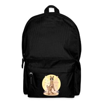 Dabbing Lama - tanzendes cooles Lama - Rucksack - Schwarz - Vorne