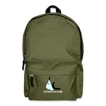 La chasse est finie - Cadeau de mariage amusant - Sac à dos - vert olive - Devant